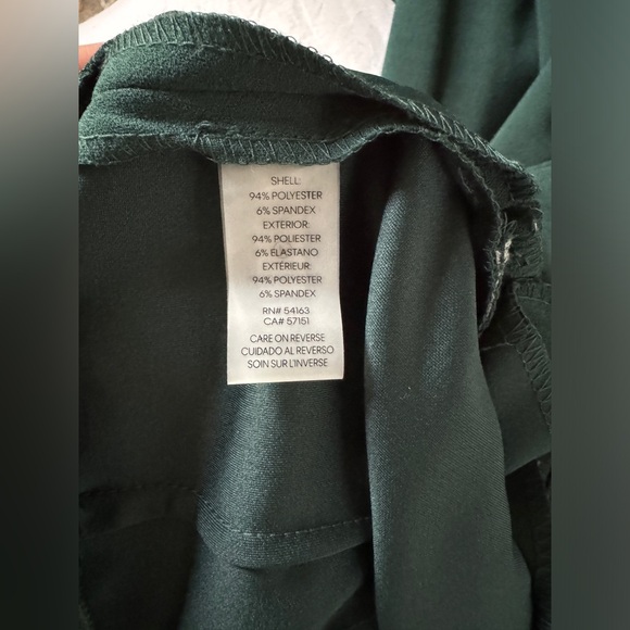 Calvin Klein Hunter Green Flutter Ruffle Jumpsuit Size 6 - Picture 10 of 12